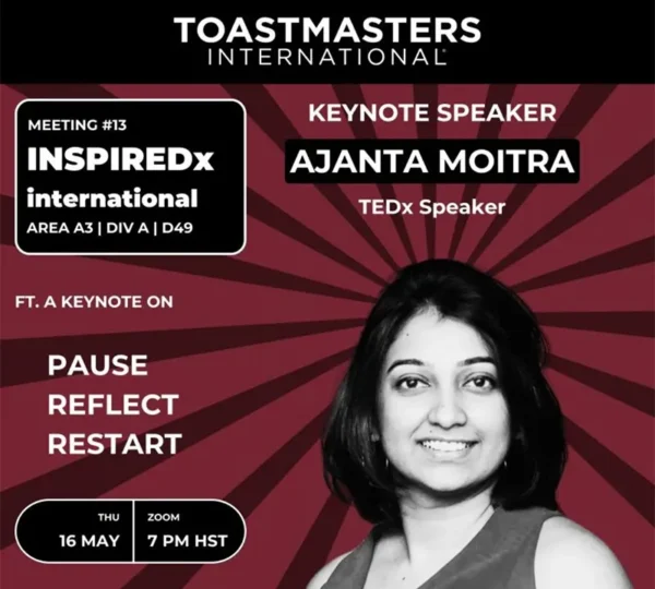 Event 06 Keynote Speaker at INSPIREDx International Toastmasters